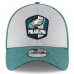 Men's Philadelphia Eagles New Era Heather Gray/Midnight Green 2018 NFL Sideline Road Official 39THIRTY Flex Hat 3058249